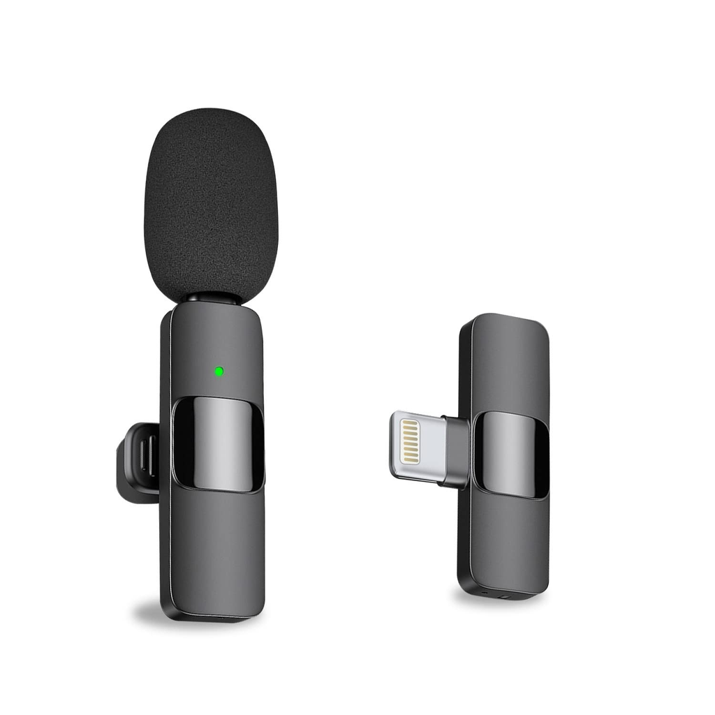 MAYBESTA Mini Wireless Microphone for iPhone and Android Phones – Bluetooth Lavalier Microphone for Audio and Video Recording